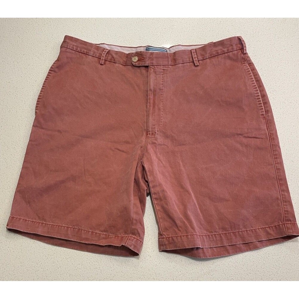 Peter Millar Pima Cotton Winston Washed Twill Shorts Men's Size 38 Red Golf